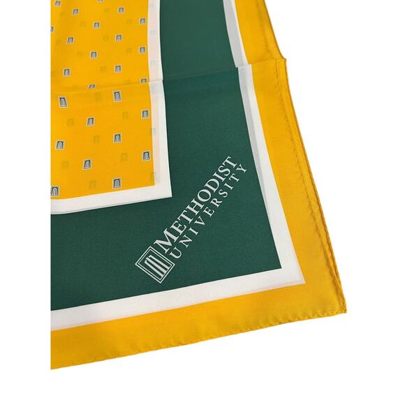 Vineyard Vines Square Scarf Silk NEW Methodist University GB Packers Colors - Picture 6 of 8